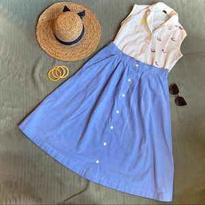 VTG 80s Teddi plus size denim a-line skirt-33”W